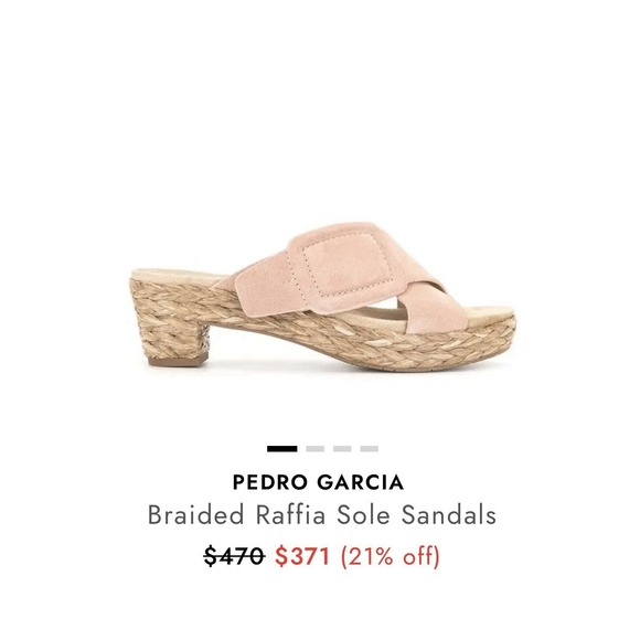 Pedro Garcia Sandals Women's Size 36.5 Braided Raffia Sole Designer Made Spain - Picture 3 of 9